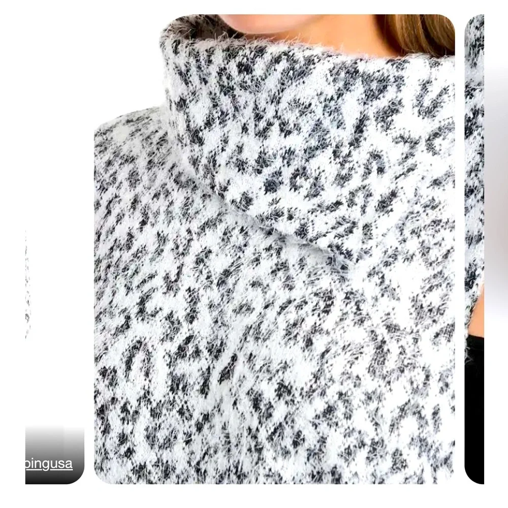 Vince Camuto fuzzy sweater sz S